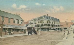 1915 Postcard of the Square at Short Sands Beach, York, Maine